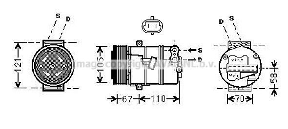 AVA QUALITY COOLING Компрессор, кондиционер OLK494